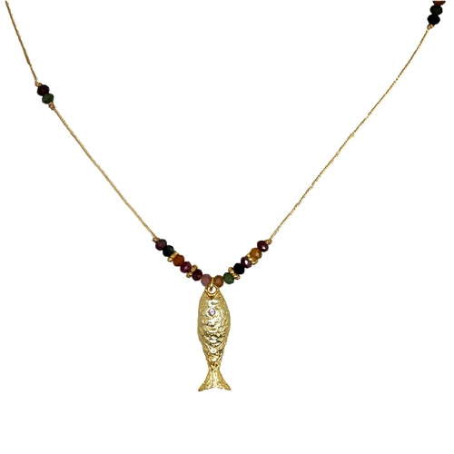 Golden fish Necklace
