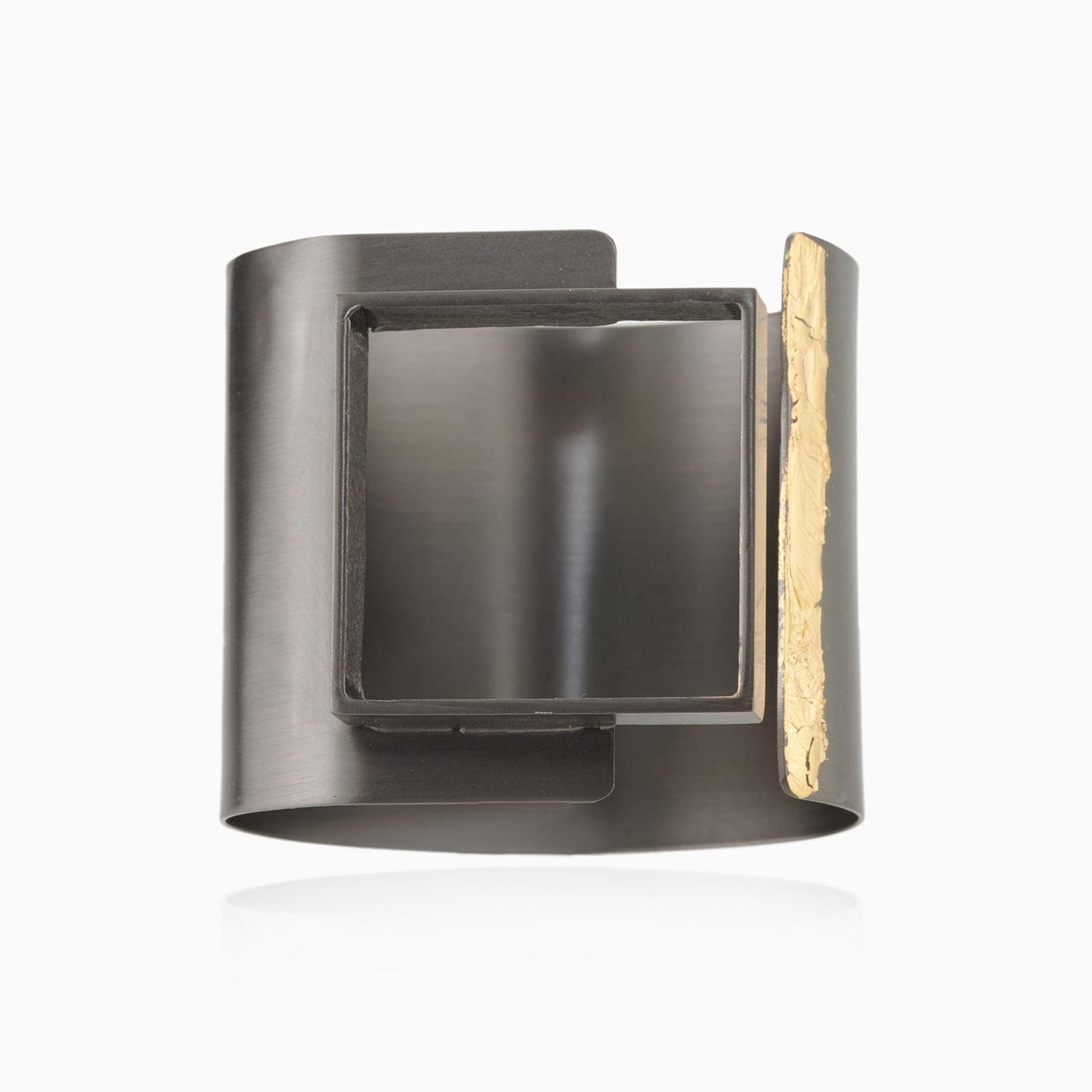 Wide square metal bracelet