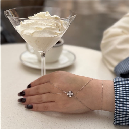 Silver Aura Hand Cuff