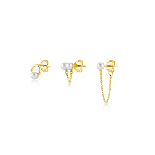 C Set of Earrings Gold