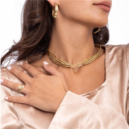 Golden branches choker