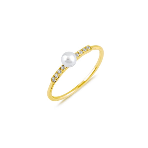 Gold Pearl Whisper Ring