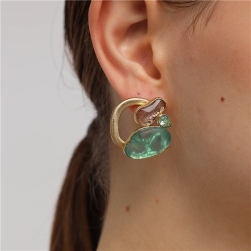 Velvet petal earrings