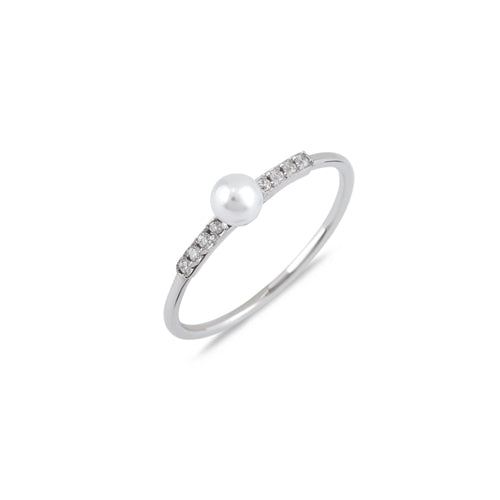 Silver  Pearl Whisper Ring