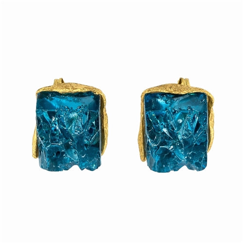 Lagoon golden slice earrings