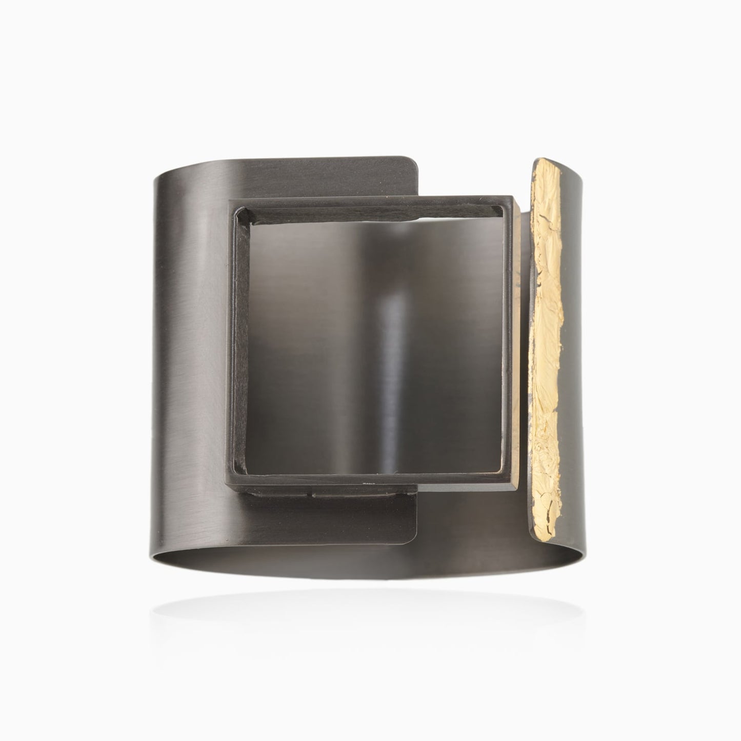 Wide square metal bracelet