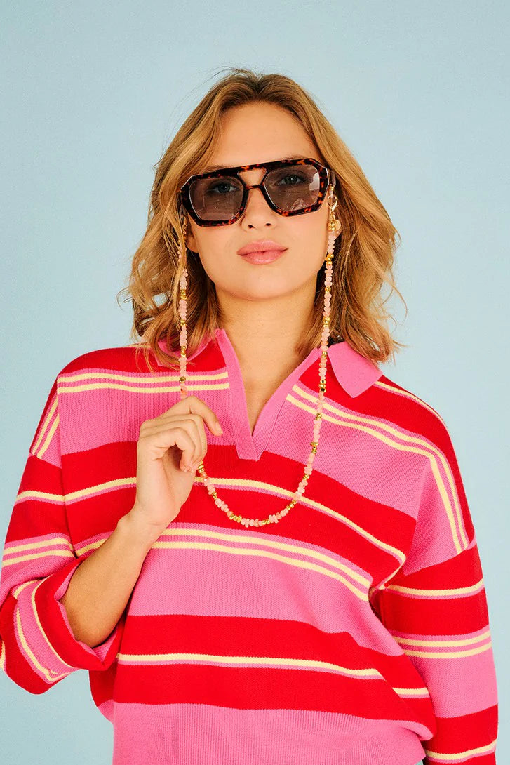 Rosy glam eye glasses chain