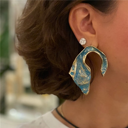 Trendy blue Earrings