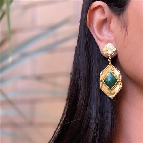 Malachite Earrings